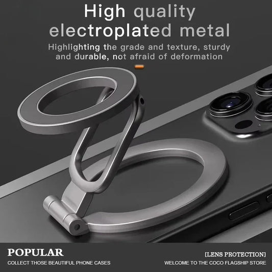 2-in-1 Magnetic Phone Stand – 360° Rotating Car Mount for MagSafe Compatible Devices